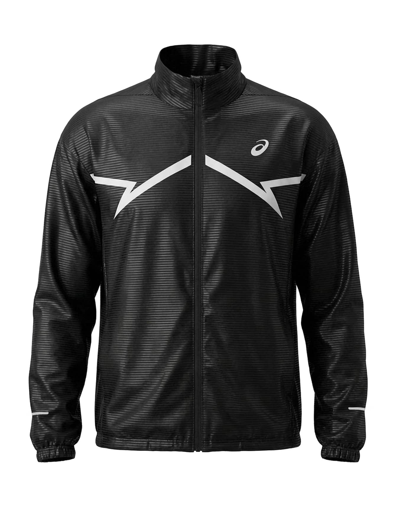 Asics Lite Show Men's Full Zip Jacket Black - Black/White - View 1