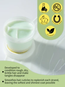 1 pieza Acondicionador de abrigo de aguacate para mascotas, suero de acicalamiento específico para gatos, bálsamo alisador y desenredante para el cabello rizado de caniche - Monocromo - Ver 6