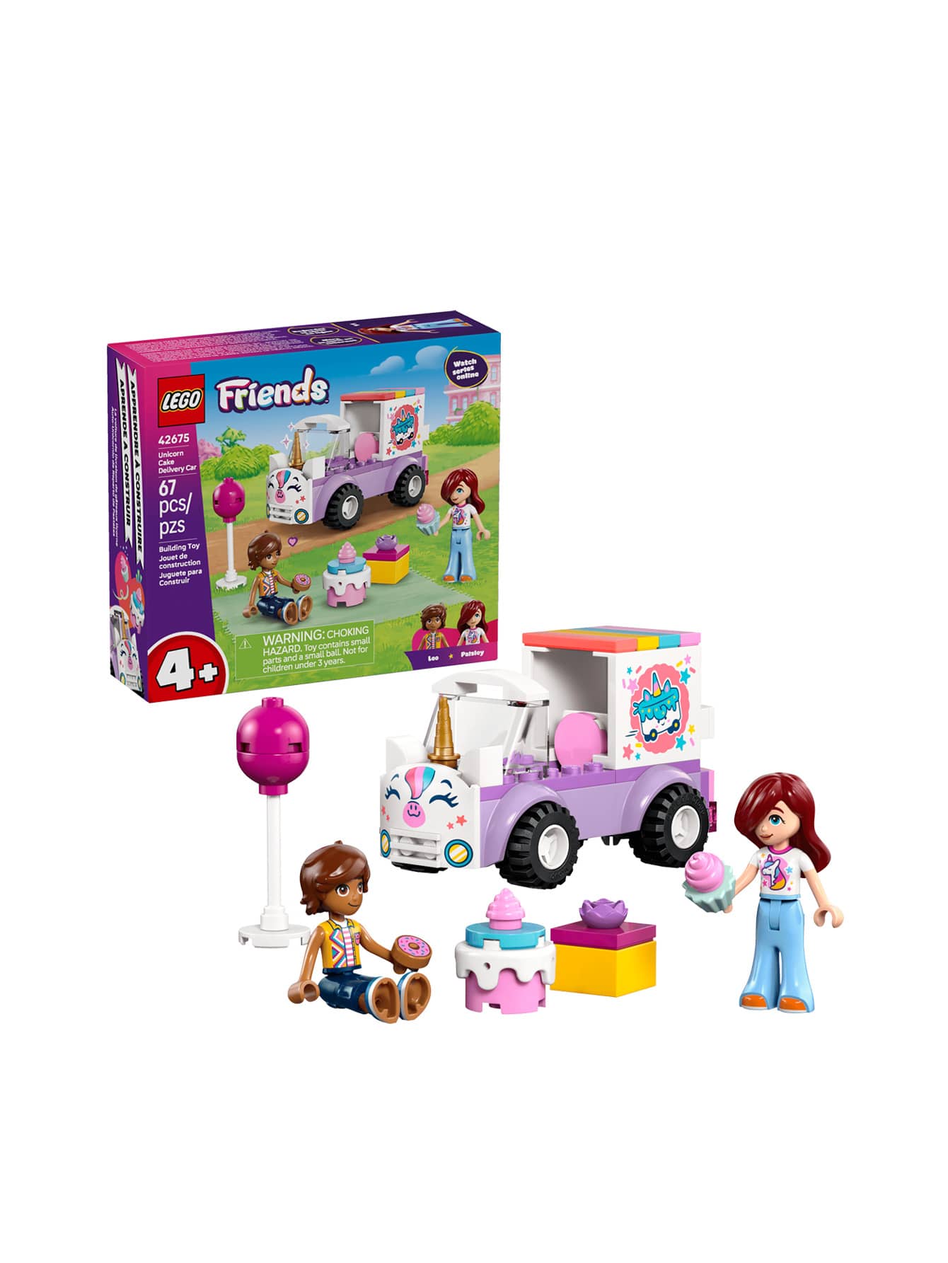 LEGO Friends Unicorn Cake Delivery Car Kids 4Years+ 42675 - Multicolor - View 1