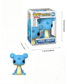 Funko Pop 宝可梦乙烯基人偶收藏品，拉普拉斯 #864 盒装展示模型，可爱大头桌面摆件，宝可梦粉丝礼物，女孩/女士礼物，生日/节日礼物 - 彩色 - 查看 2