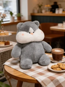 POKOJA LAND Muñeco de peluche de animalito lindo, cara grande, pequeño animal como conejo, pato, oso perezoso, husky o capibara, de tacto suave, adecuado para decoración del hogar, almohada y compañero de sueño, regalo perfecto para niños, regalo de cumpleaños, regalo festivo, regalo de fiesta, opción perfecta - Multicolor - Ver 3