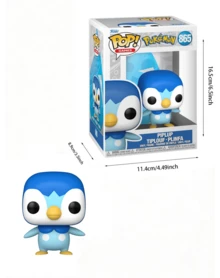Figura de vinilo coleccionable Funko Pop Games de Pokémon Piplup #865, diseño adorable de pingüino, figura decorativa de 3.75 pulgadas en caja con ventana, regalo para coleccionistas y fans - 1PC - Ver 2