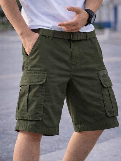 MODA MANIA Bermuda Cargo Impermeable para Hombre Casual Cómoda y Funcional Bolsillos Amplios Ajuste Relajado y Estilo Urbano para verano