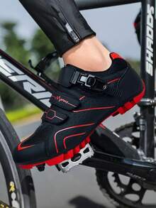 Professional Mountain Bicycle Shoes,Outdoor MTB Cycling Sports Shoes,Comfortable And Versatile,Anti Slip And Wear-Resistant,Best For Tennis,Mountaineering,Hiking - Red - View 2