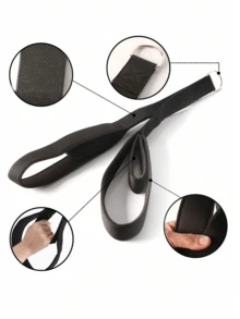 1件 二头肌和三头肌训练绳 双头阻力带 大号飞鸟健身配件 织带按压面拉绳手柄 - 黑色 - 查看 4