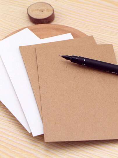 10 Adet, Çift Taraflı Mektup Kağıdı, Boyut 5,9 İnç x 3,93 İnç, Beyaz/Siyah/Kraft Kağıt Rengi. Retro Nostaljik Boş Kartpostallar, El Çizimi Grafiti, Kendin Yap Mesaj Kartları.