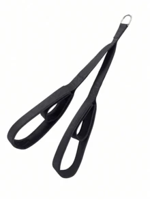 1件 二头肌和三头肌训练绳 双头阻力带 大号飞鸟健身配件 织带按压面拉绳手柄 - 黑色 - 查看 6