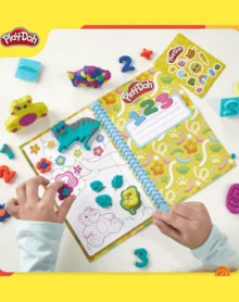 Hasbro Modeling Clay Learning Activity Set With Book, 5 Color Soft Molding Dough Kit 10oz, Animal And Number Shape Cutters, DIY Craft Education Play Material, Creative Classroom Art Supplies Gift Idea - Multicolor - View 2