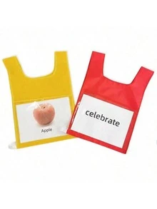 1 Pc Scrimmage Vest For Kids, 4 Color, Practice Vest, Card Insertable Game Vest, Training Bib, PE Bib, Team Competition Vest Kids, Pocket Vest, Cogn Game Tool, Teaching Aid, Interact Learn, Home, Class, Out, Party Games, Back To School - Multicolor - View 5