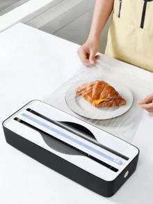 1个双隔间保鲜膜切割器，二合一厨房保鲜膜分配器，磁性塑料包装膜分配器，带滑动切割器的保鲜膜分配器，强力吸盘保鲜膜切割器，厨房保鲜膜分配器，保鲜袋切割支架，铝箔切割器，多功能保鲜膜分配器，双槽设计可同时存放两卷保鲜膜。 - 彩色 - 查看 6