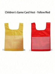 1 Pc Scrimmage Vest For Kids, 4 Color, Practice Vest, Card Insertable Game Vest, Training Bib, PE Bib, Team Competition Vest Kids, Pocket Vest, Cogn Game Tool, Teaching Aid, Interact Learn, Home, Class, Out, Party Games, Back To School - Multicolor - View 15