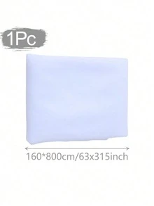 One White Tulle Drape, Chiffon Ceiling Drape, Romantic Wedding Arch Decoration, Wedding Ceremony Decoration, Multi-Purpose Tulle Curtain, Outdoor Wedding Decoration, Bridal Shower Decoration, Wedding Banquet Decoration, Birthday Party Decoration, Wedding Arch Backdrop, Party Backdrop Decoration, Scene Decoration Photography Prop Tulle. - White - View 2