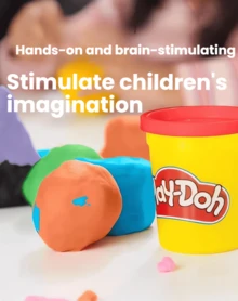 Hasbro Modeling Clay Learning Activity Set With Book, 5 Color Soft Molding Dough Kit 10oz, Animal And Number Shape Cutters, DIY Craft Education Play Material, Creative Classroom Art Supplies Gift Idea - Multicolor - View 3