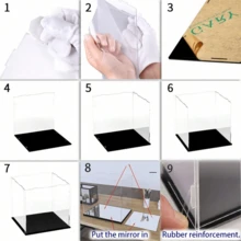 1 件装透明亚克力展示柜，带镜面底座，防尘收纳盒，厚实坚固材质，多种尺寸可选，适用于摆放小雕像、珠宝、奖杯等，家居置物架装饰 - 鏡子款 - 查看 5
