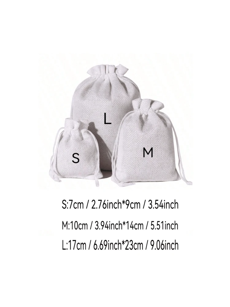 20 PIEZAS, 4 Tamaños, Bolsas de Regalo de Arpillera de Yute, Bolsas de Almacenamiento Reutilizables Bolsas para Joyas, Cosméticos, Manualidades, Fiestas, Bodas, Navidad, Bolsas de Embalaje de Lino, Día de San Valentín - Multicolor - Añade 14