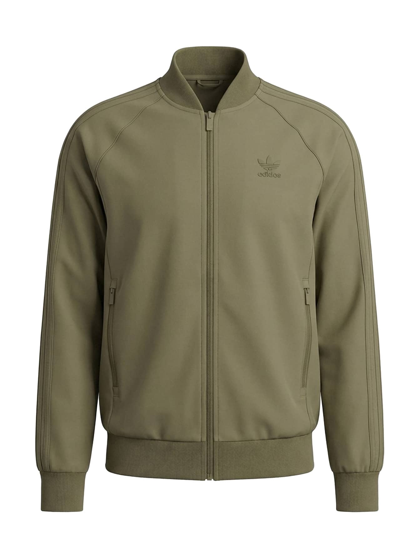 Adidas Bonded Superstar Men's Track Top Olive Strata - Green - View 1