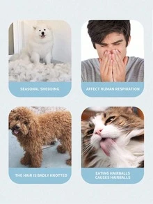 猫狗宠物梳，宠物清洁美容用品 - 淺藍色 - 查看 6