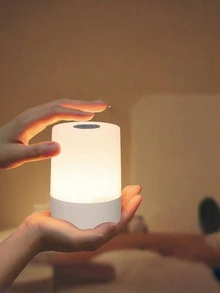 1PC 800mAh Touch Sensor Night Light LED Bedside Lamp Feeding Night Light Dormitory Nightstand Portable Tap Light - White - View 2