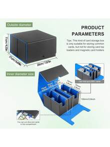 Hộp đựng bài MTG kèm khay đựng xúc xắc, hộp đựng bài Commander 5 trong 1 chứa được hơn 840 lá bài không cần bọc, hộp đựng bài MTG bằng da có nam châm, hộp đựng bài có thể tháo rời TCG CCG - Nhiều màu - Xem 5