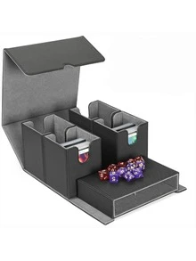 Hộp đựng bài MTG kèm khay đựng xúc xắc, hộp đựng bài Commander 5 trong 1 chứa được hơn 840 lá bài không cần bọc, hộp đựng bài MTG bằng da có nam châm, hộp đựng bài có thể tháo rời TCG CCG - Nhiều màu - Xem 2