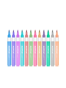 24/36/48-Color Stackable Acrylic Marker Set, Soft Tip, Suitable For Student Drawing, Easy To Layer, Washable, Children'S Watercolor Pens. - Sets - View 8