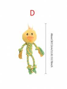 PETSIN 1pc Animal-Shaped Rope Dog Toy With Squeaker, Chew Toy - Multicolor - View 15