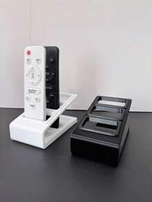 1pc Small Remote Control Holder Organizer 3 Layer Desk Remote Caddy Compact Plastic Stand For TV Remote Makeup Brushes Pens Space Saving Home Office Storage Box - Multicolor - View 5