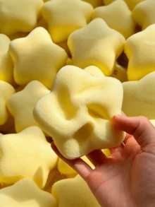 POKOJA LAND 1/3 幸运星面包，超柔软慢回弹挤压玩具，逼真面包减压玩具，仿真食物慢回弹面包玩具，软蛋糕模型玩具，减压放松玩具，派对礼物玩具 - 彩色 - 查看 1