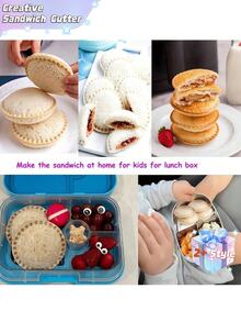 Sandwich Filling Molds, Toast Pocket Bread Cutters, Creative Sandwich Cutters, Edge Pressing Molds, Square, Heart-Shaped, Round, Dinosaur, Car, House-Shaped Baking Tools. - Multicolor - View 4