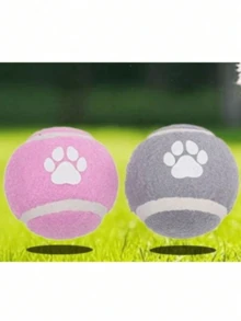 Dog Toy Footprints Pattern Elastic Ball Toys, Used For Training And Interactive Pet Toys - Multicolor - View 11