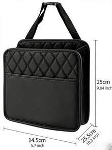 1pc Multifunctional Trunk Organizer Hanging Storage Box Car Garbage Can Adjustable Divider Travel Essentials For Holiday Road Trip Camping Mother Day Valentine Gift Auto Accessory - Black - View 4