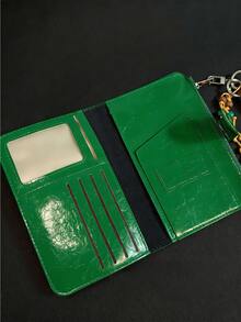 Joivida 1 Buah/2 Buah Dompet Paspor PU Ringan dan Bergaya dengan Desain Kancing Unik Dompet Selempang Portabel All-In-One Tempat Kartu Identitas untuk Tiket Pesawat, Uang Tunai, Koin, Tas Tangan Mini, Tempat Kartu untuk Wanita, Penggunaan Sehari-hari, Hadiah Tahun Baru dan Kembali ke Sekolah yang Sempurna untuk Teman dan Keluarga - MultiWarna - View 2