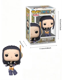 Funko Pop 乙烯基人偶收藏品，海贼王妮可·罗宾 #2137 盒装展示模型，可爱大头动漫角色，桌面摆件，动漫迷礼物，生日节日礼物 - 彩色 - 查看 2