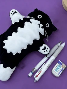 Joivida 1Pc Cat Pencil Case, Plush Pencil Pouch, Stationery Box, Multi-Functional Storage Bag, Coin Purse & Card Holder - Ideal For Daily Office Use, Perfect For New Year,Back-To-School Season, Great Gift For Friends, Classmates,Family - multicolor - View 4