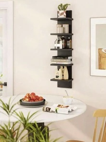 Estantería suspendida moderna - Estantería de pared de plástico ligera y resistente, fácil de instalar, adecuada para espacios pequeños, dormitorios, salas de estar, baños, oficinas y estilos decorativos sencillos - Multicolor - Ver 12