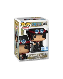 Funko POP! Animation Vinyl Figure, One Piece Portgas D. Ace No. 2130, Chibi Collectible With Black Hat Red Beads And Blue Emblems, Cloak Outfit, Window Box Display, Gift - 1PC - View 4