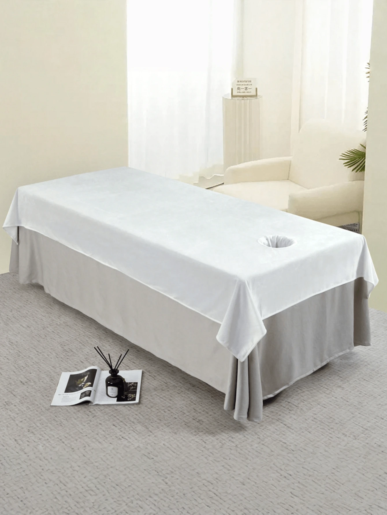 Ga trải giường nhung LXIANGN cao cấp, lớp lông cừu dày dặn, ga trải giường trị liệu massage bằng nhung, có lỗ thoáng khí cho spa, thích hợp cho thẩm mỹ viện (200*80cm) - Nhiều màu - Xem 1