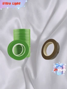 Green DIY Handmade Tape, Green Adhesive Tape, Floral Tape, Silk Screen Flower, Stockings Flower, Handmade Flower Packaging Material - Multicolor - View 1