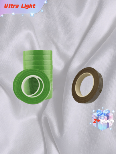 Green DIY Handmade Tape, Green Adhesive Tape, Floral Tape, Silk Screen Flower, Stockings Flower, Handmade Flower Packaging Material