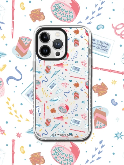 HARRY POTTER X SHEIN Harry Potter-tema, tvåfärgat transparent telefonskal, stötsäkert och kompatibelt med iPhone 11/12/13/14/15/16 Pro Max, unisex, en utmärkt julklapp.