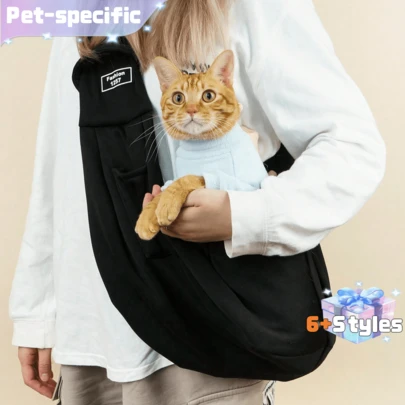 1个宠物旅行包，透气通风，肩背/斜挎两用，大容量便携猫包，适合体重不超过10公斤的小型宠物。