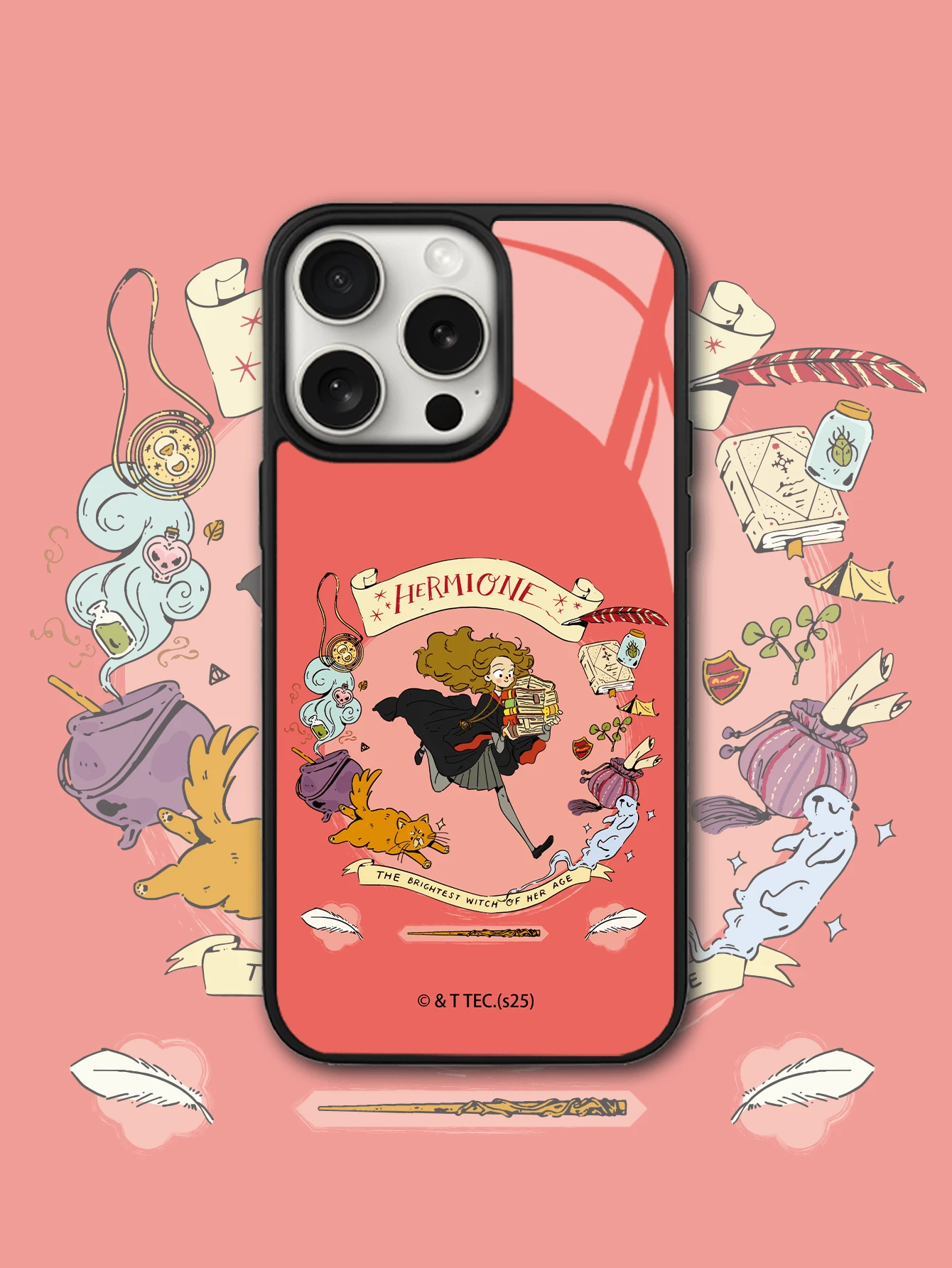 HARRY POTTER X SHEIN Ốp điện thoại chống rơi hai trong một hình hoạt hình Harry Potter 1, chất liệu acrylic + TPU, thích hợp làm quà tặng lễ hội cho các dòng iPhone 11, 12, 13, 14, 15, 16, 17 Pro/Promax/14, 15, 16 Plus, phù hợp cho cả nam và nữ. - Nhiều màu - Xem 1