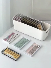 Hộp đựng điện thoại đa năng, hộp sắp xếp ngăn kéo, hộp đựng đồ để bàn và đầu giường dạng mở. - trắng - Xem 3