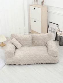 Sofá para mascotas para todas las estaciones - Cama para gatos y perros - Lavable - Nuevo producto talla grande vendido - Multifuncional. - Beis - Ver 6