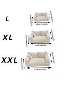 Sofá para mascotas para todas las estaciones - Cama para gatos y perros - Lavable - Nuevo producto talla grande vendido - Multifuncional. - Beis - Ver 5