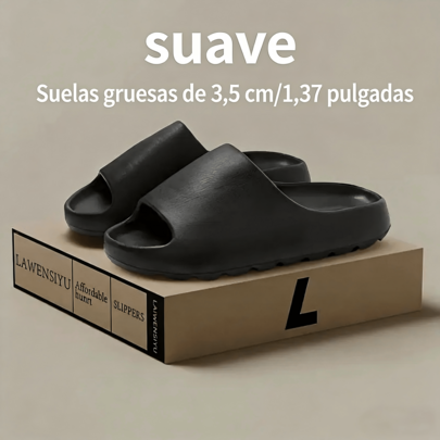 Chanclas de casa para hombre con suela gruesa y suave de material EVA, antideslizante y resistente al desgaste, disponibles en varios colores y tallas, ideales para usar en interiores, exteriores y en la playa