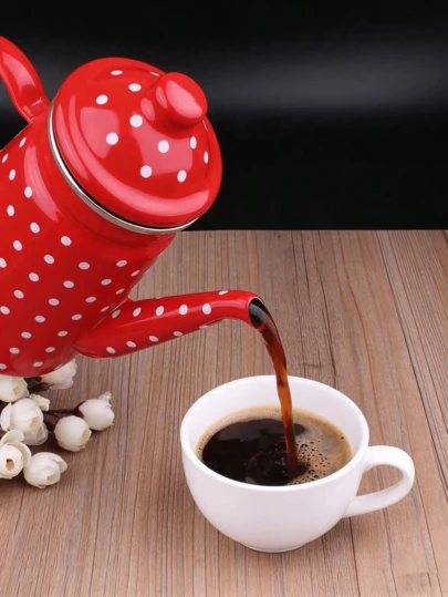 1 pieza Cafetera esmaltada, Tetera de leche, Hervidor resistente al calor, Olla esmaltada, Olla de leche, Tetera, Tetera esmaltada para el hogar, Cafetera de boca fina, Olla de aceite, Olla de agua, Apta para todo tipo de cocinas, Se puede calentar, Cafetera de goteo manual multicolor para el hogar, Apta para todo tipo de cocinas, Se puede calentar, Olla de agua esmaltada, Olla de agua fría, Olla para hervir agua