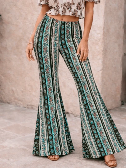 Leggins Estampados  Acampanados Para Dama