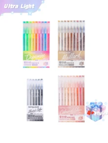 SHEIN Blue Fruit Notebook Pen Set Large Capacity Notebook Neutral Pen Drawing Notes Fluorescent Stroke Key Pen Single Head Fine Pen - multicolor - View 1