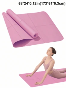 1 PC EVA Yoga Mat For Beginners, Fitness Mat, Dance Yoga Mat - Watermelon Pink - View 1